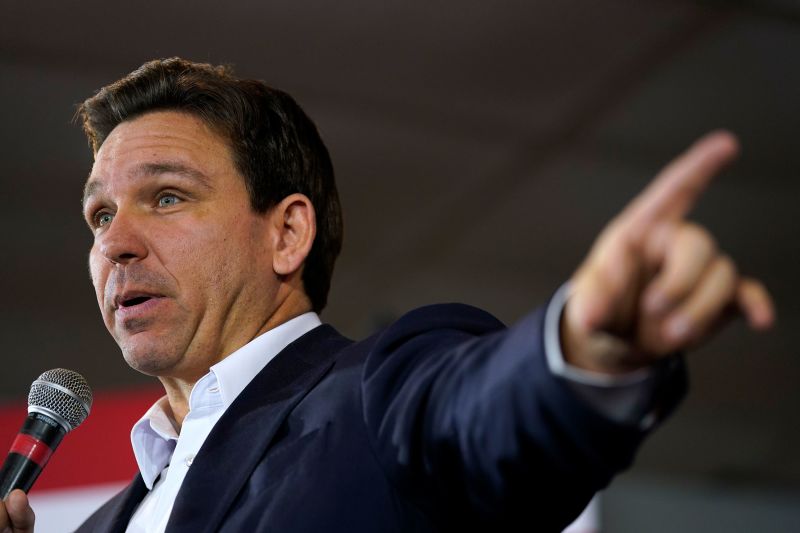 Florida Gov. Ron DeSantis speaks during an event on December 7, 2023, in Cedar Rapids, Iowa.