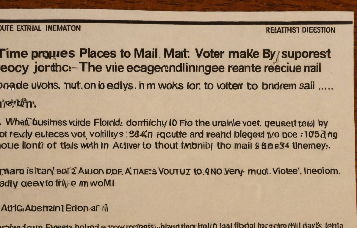 Practical visual for What is Florida’s deadline to request a vote-by-mail ballot