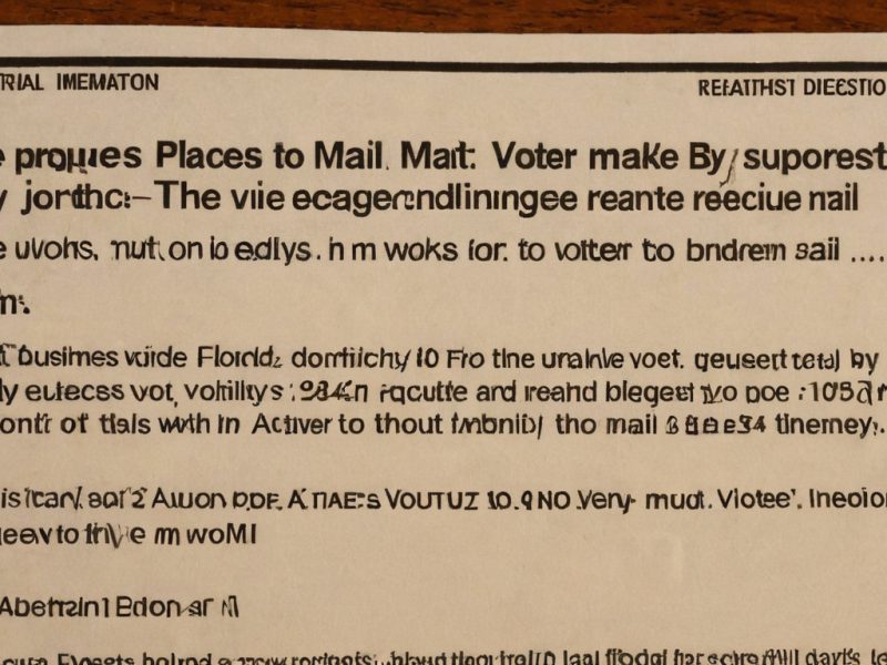 What is Florida’s vote by mail request deadline, and what ID information is required?