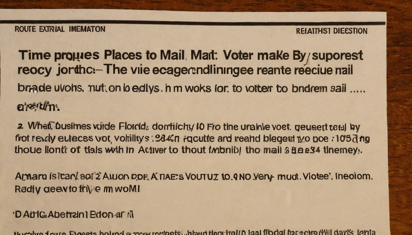 Practical visual for What is Florida’s deadline to request a vote-by-mail ballot